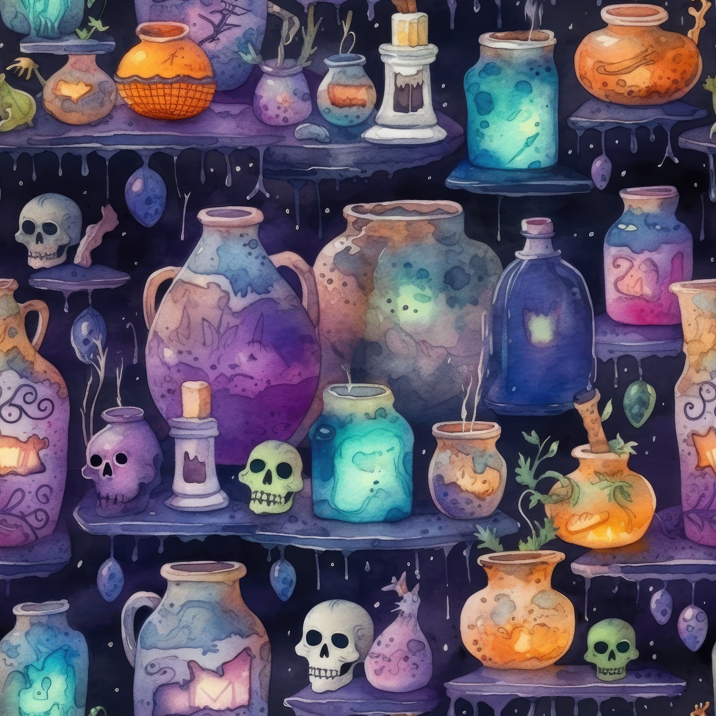 WATERCOLOR POTIONS PATTERN VINYL - MULTIPLE VARIATIONS