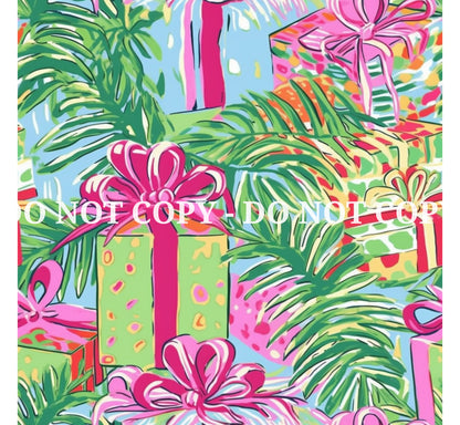 PREPPY CHRISTMAS PATTERN VINYL - MULTIPLE VARIATIONS