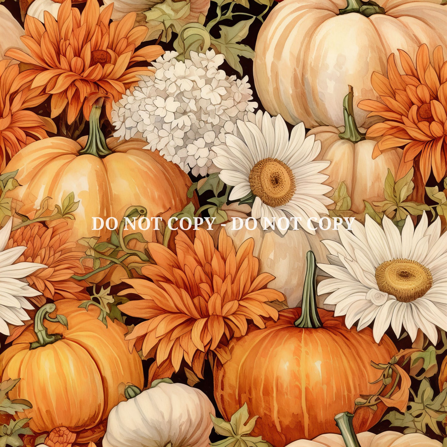 PUMPKIN FLORAL -  MULTIPLE VARIATIONS