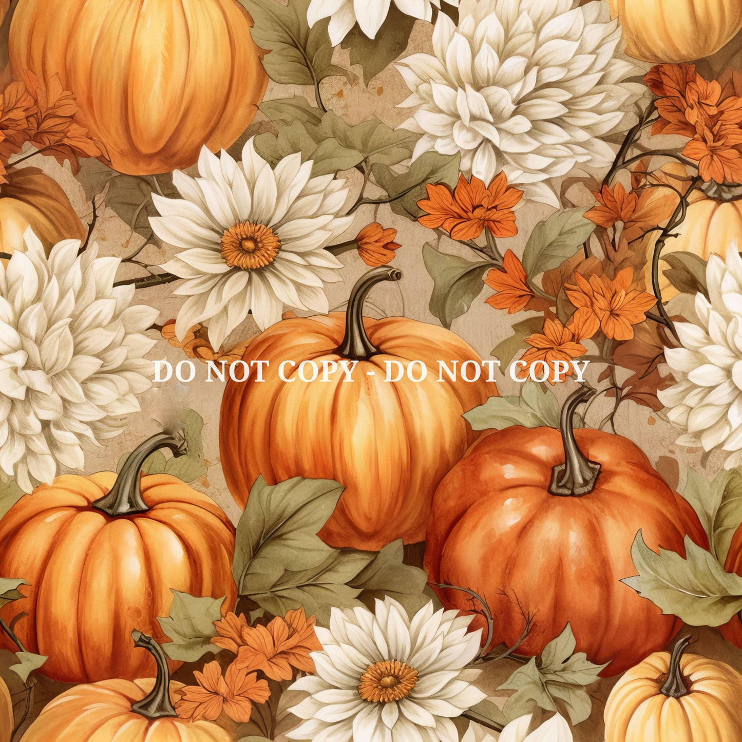 PUMPKIN FLORAL -  MULTIPLE VARIATIONS