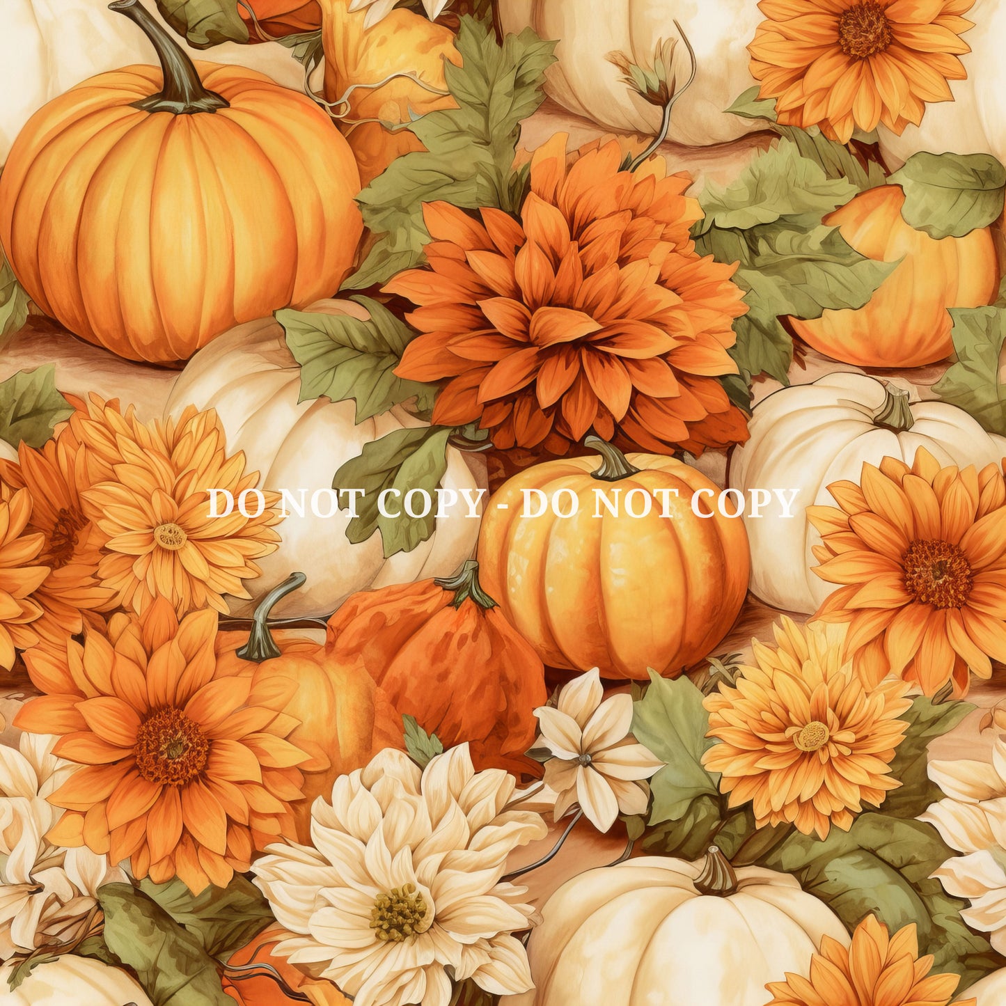 PUMPKIN FLORAL -  MULTIPLE VARIATIONS