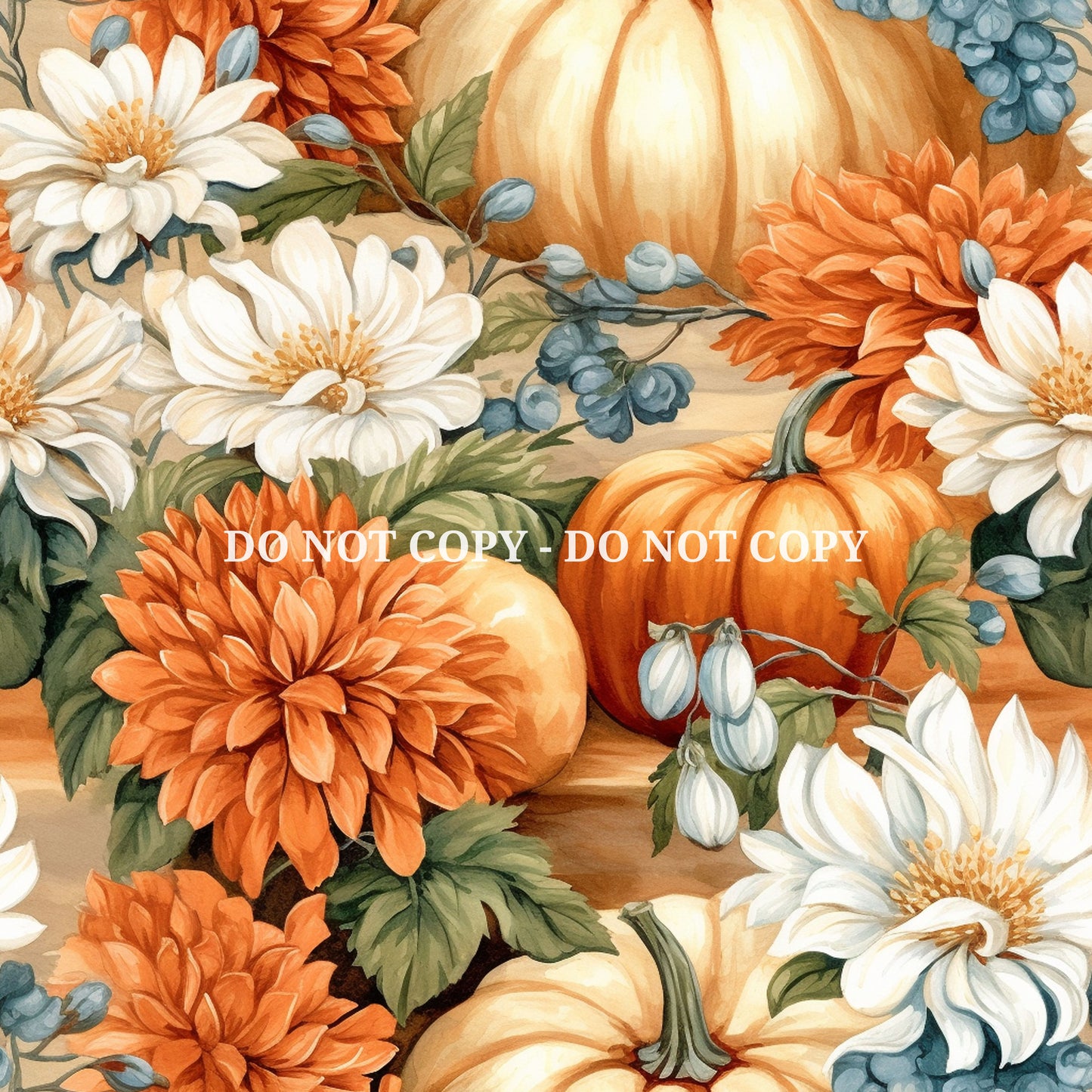 PUMPKIN FLORAL -  MULTIPLE VARIATIONS