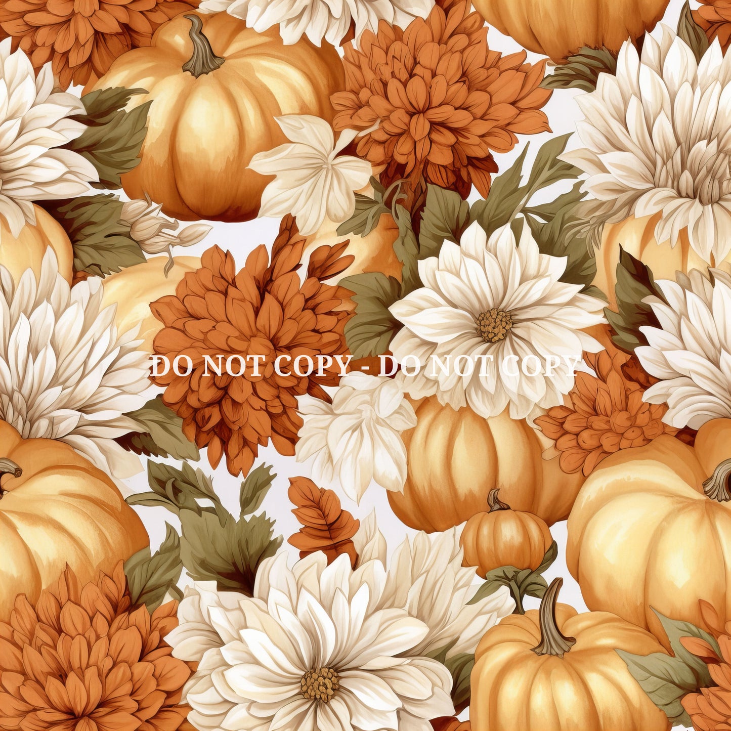 PUMPKIN FLORAL -  MULTIPLE VARIATIONS