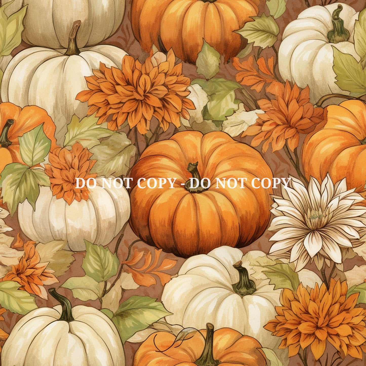 PUMPKIN FLORAL -  MULTIPLE VARIATIONS