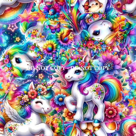RAINBOW UNICORNS - PATTERN VINYL