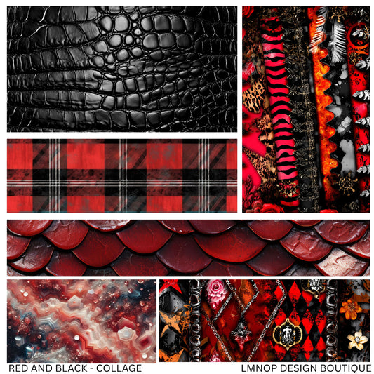 RED AND BLACK - COLLAGE VINYL