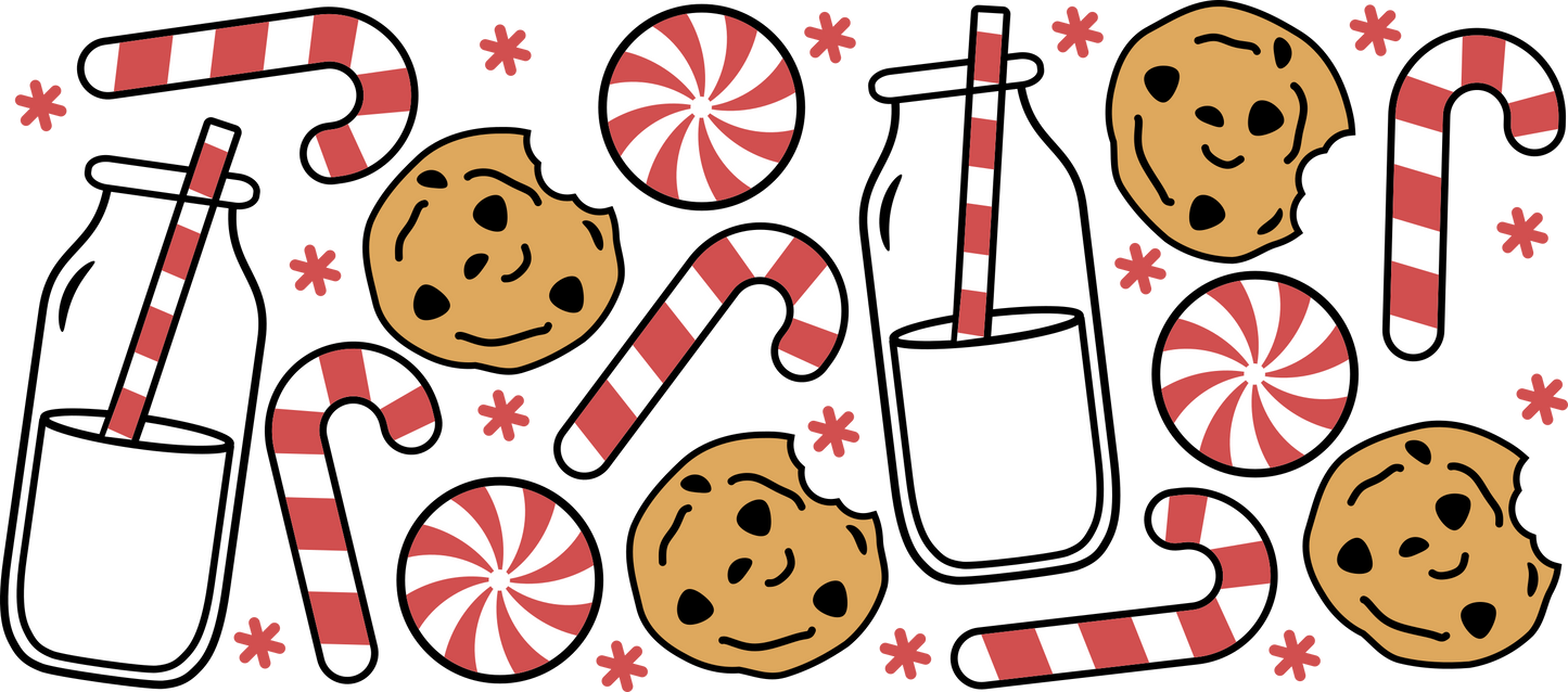 RED - MILK AND COOKIES - CAN WRAP