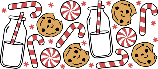 RED - MILK AND COOKIES - CAN WRAP