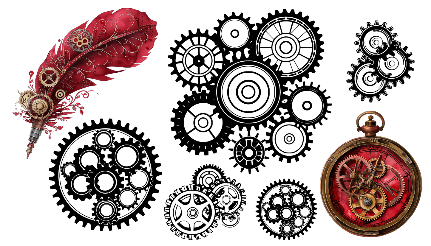 RED STEAMPUNK - MINI FLAIR SHEET