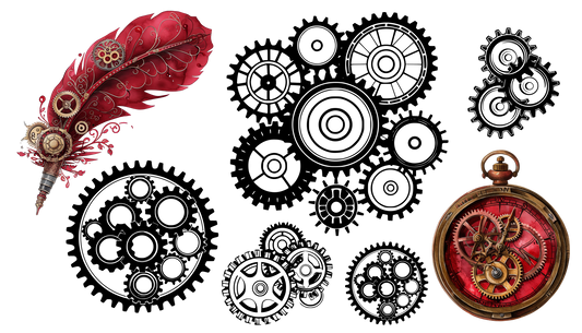 RED STEAMPUNK - MINI FLAIR SHEET