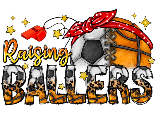 RAISING BALLERS SOCCER BASKETBALL - DECAL