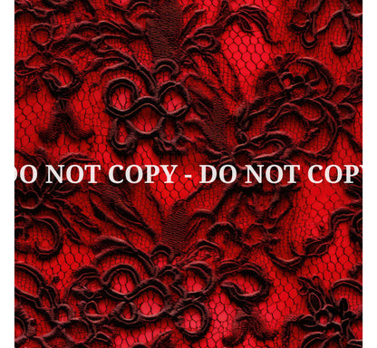 RED LACE PATTERN VINYL  - MULTIPLE VARIATIONS