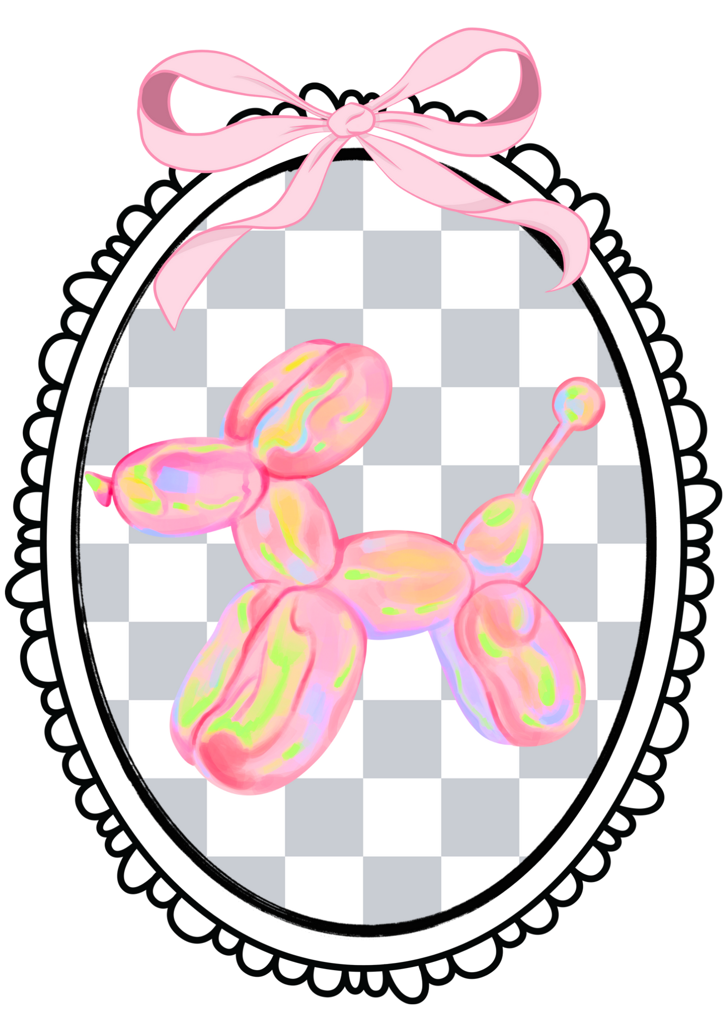 BALLOON DOG PORTRAIT - DECAL - MULTIPLE OPTIONS
