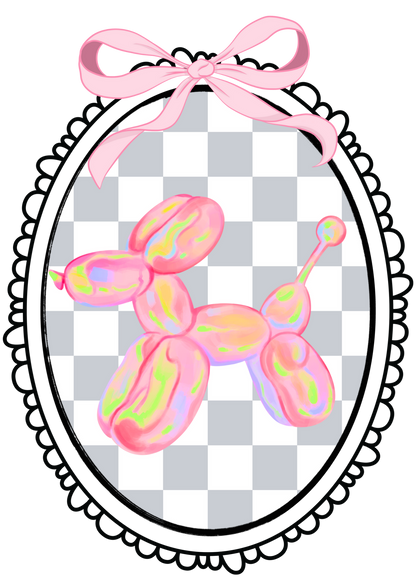BALLOON DOG PORTRAIT - DECAL - MULTIPLE OPTIONS