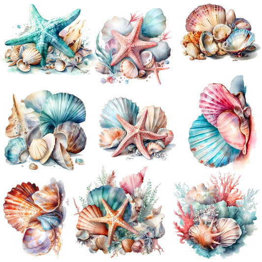 BRIGHT SEASHELLS - FLAIR SHEET