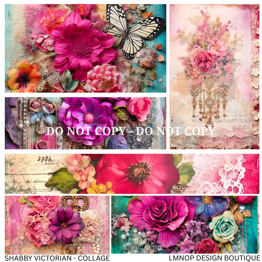 SHABBY VICTORIAN - COLLAGE VINYL