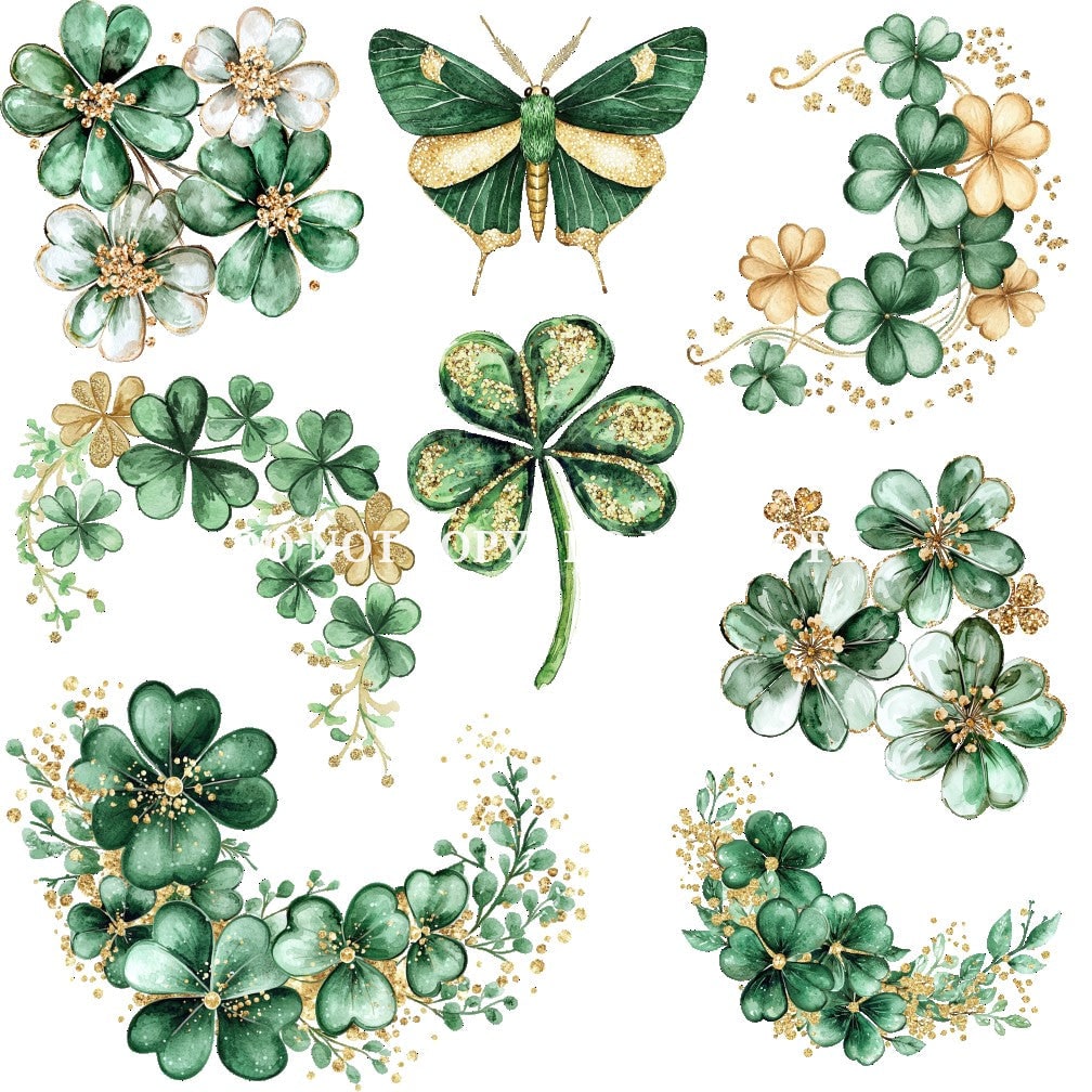 SHAMROCK PARTY FLORAL - FLAIR SHEET