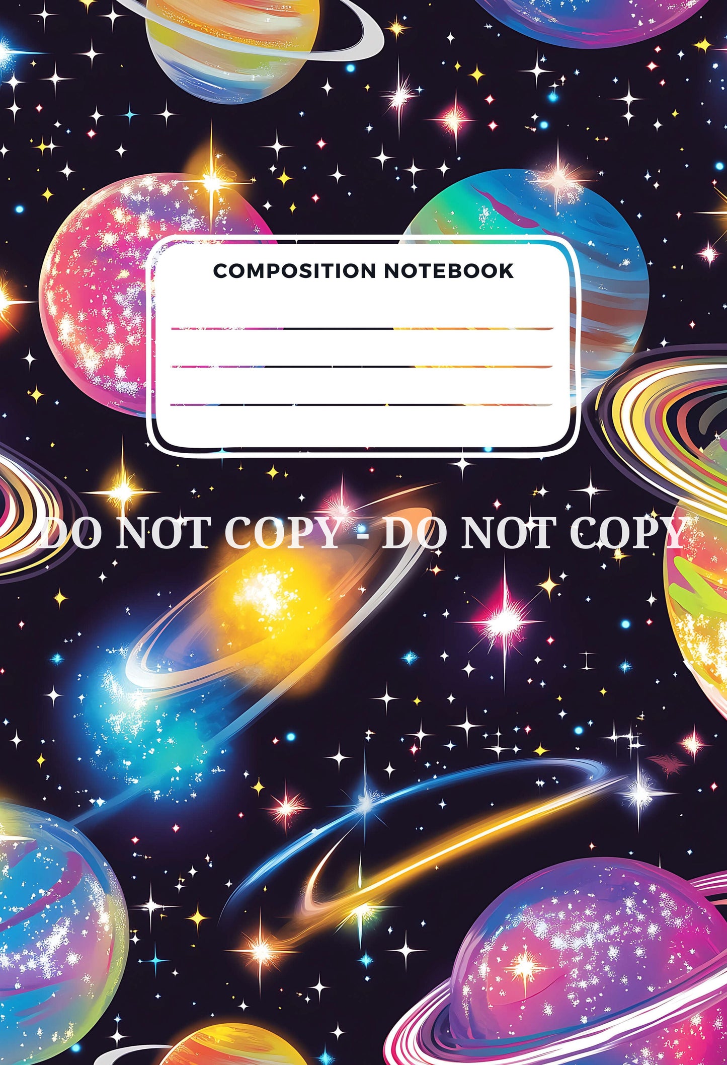 COMPOSITION NOTEBOOK COVERS - FRONT AND BACK - MULTIPLE VARIATIONS