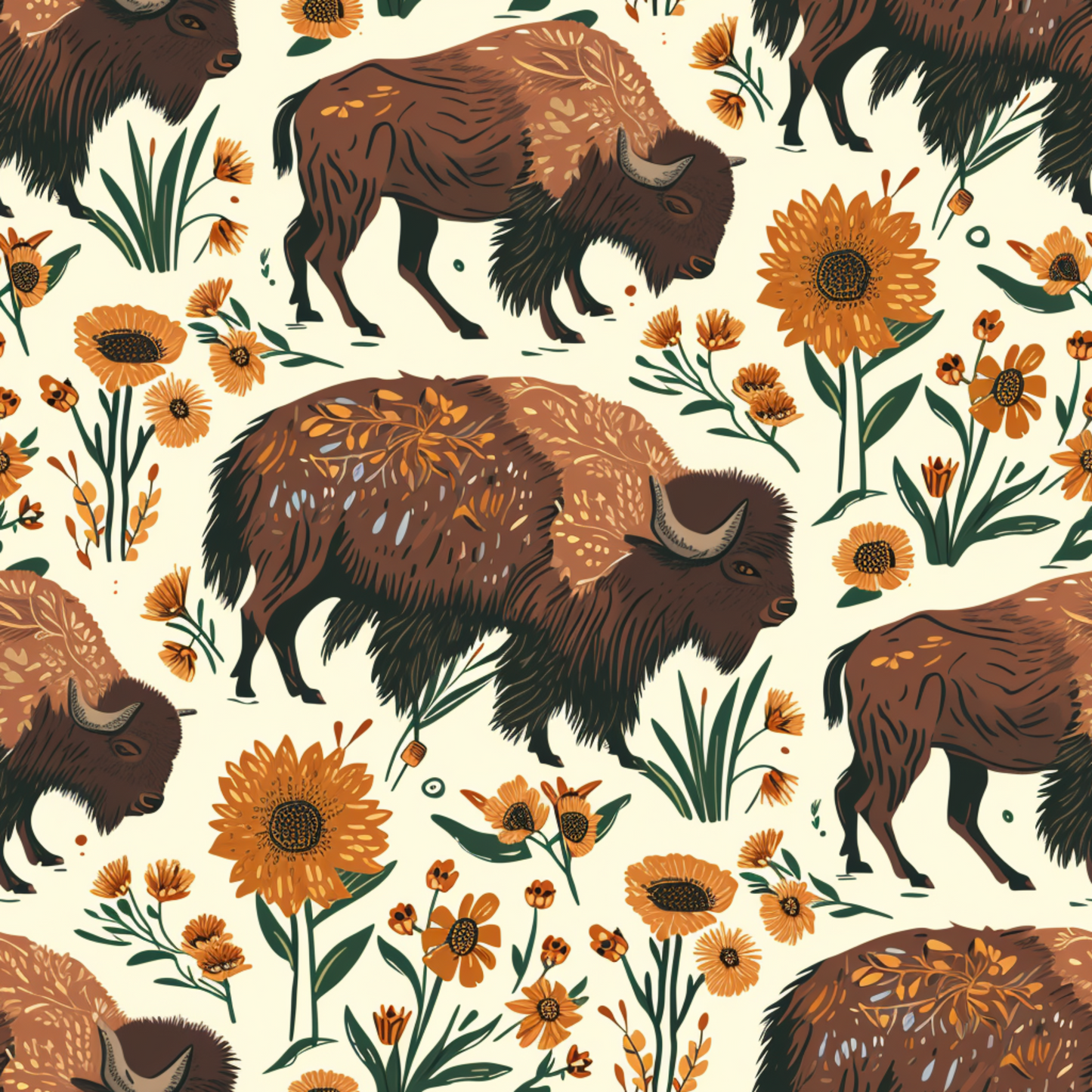 SPRING BUFFALO PATTERN VINYL