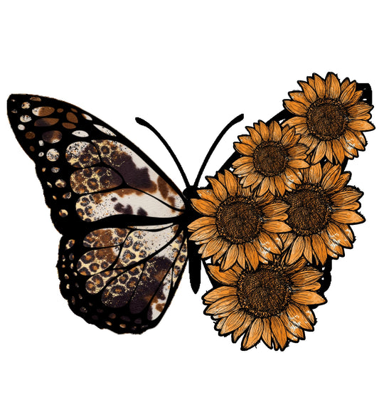 SUNFLOWER BUTTERFLY - DECAL