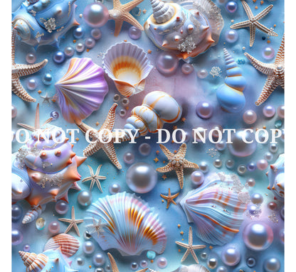 FANTASY SEASHELLS PATTERN VINYL - MULTIPLE VARIATIONS