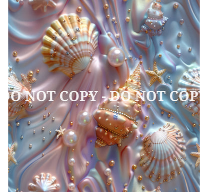 FANTASY SEASHELLS PATTERN VINYL - MULTIPLE VARIATIONS