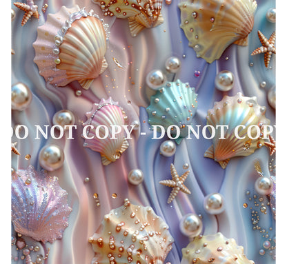 FANTASY SEASHELLS PATTERN VINYL - MULTIPLE VARIATIONS