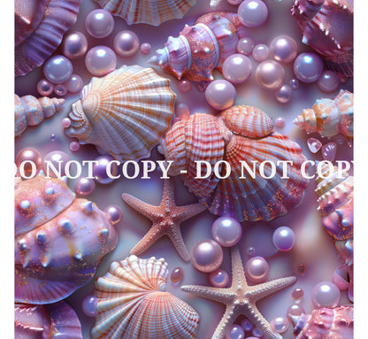 FANTASY SEASHELLS PATTERN VINYL - MULTIPLE VARIATIONS