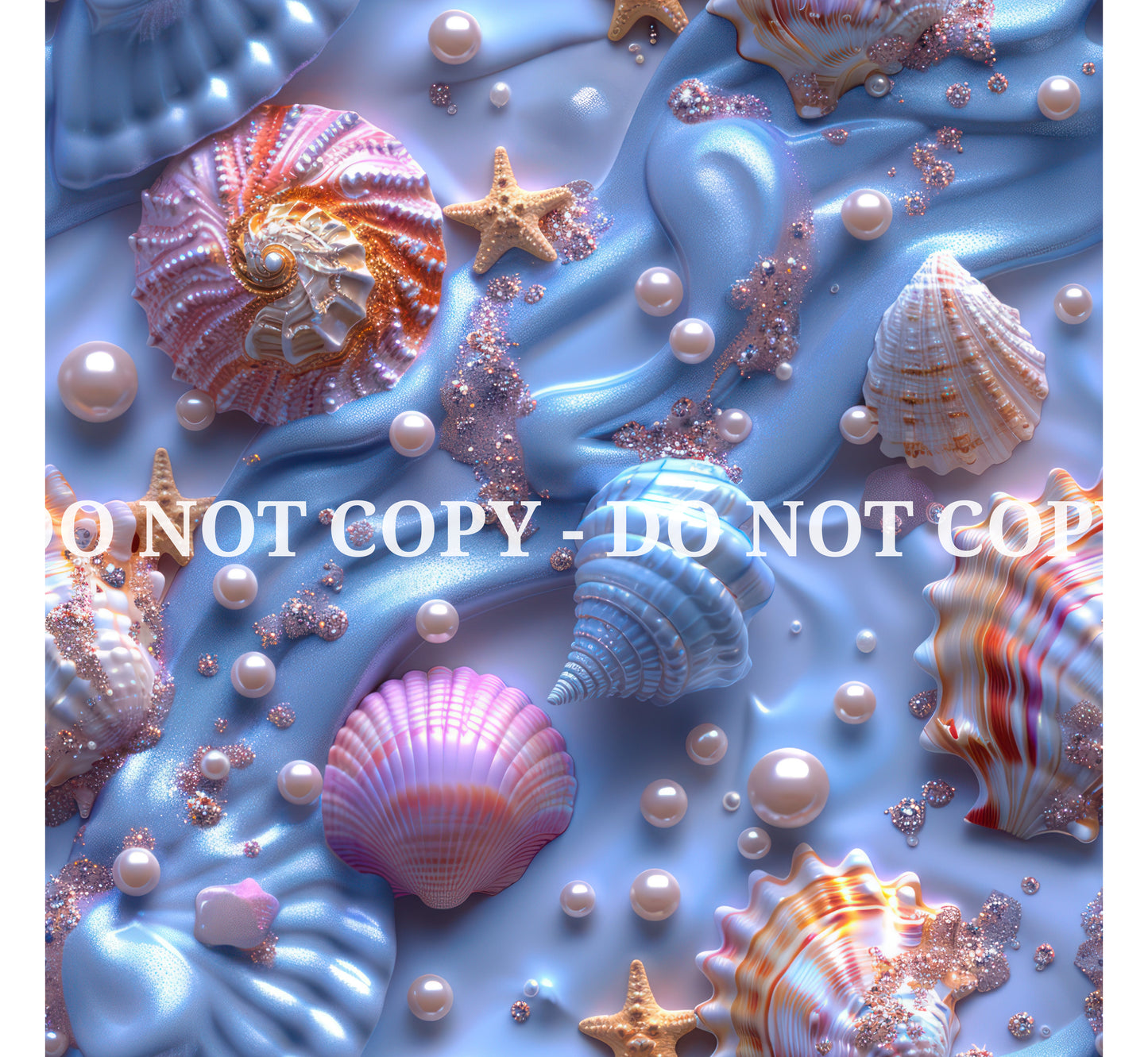 FANTASY SEASHELLS PATTERN VINYL - MULTIPLE VARIATIONS