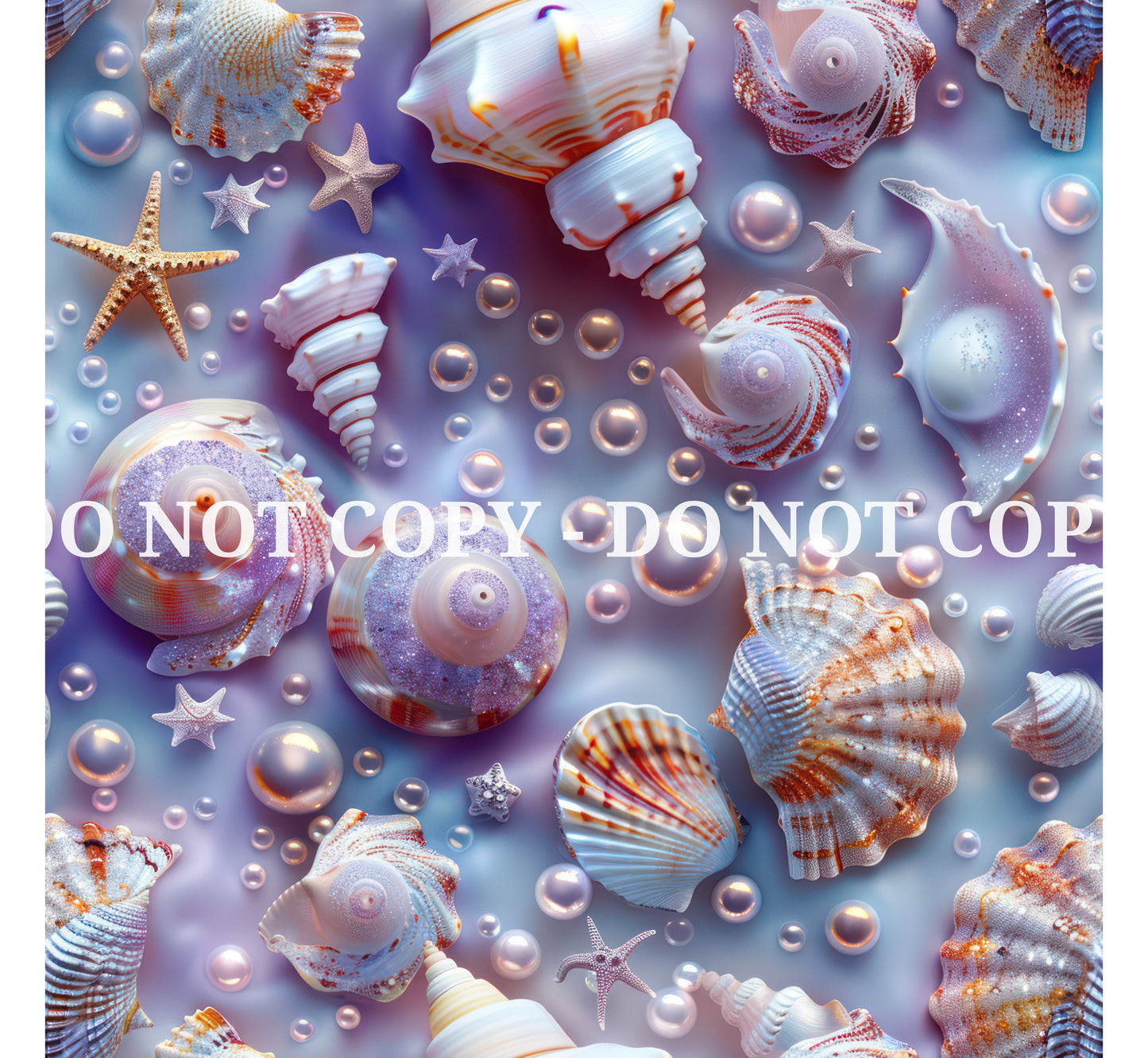 FANTASY SEASHELLS PATTERN VINYL - MULTIPLE VARIATIONS