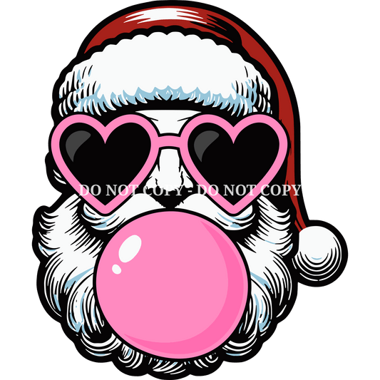 BUBBLE GUM SANTA - DECAL