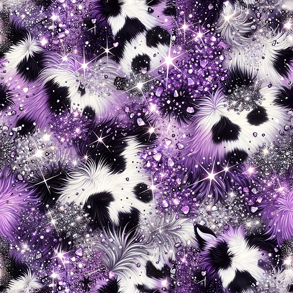 GLITTER COW PRINT - MULTIPLE VARIATIONS