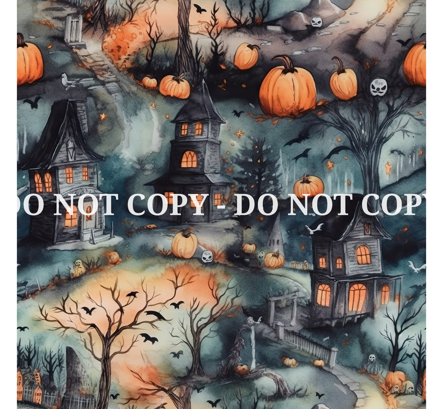 HAUNTED HOUSES PATTERN VINYL - MULTIPLE VARIATIONS