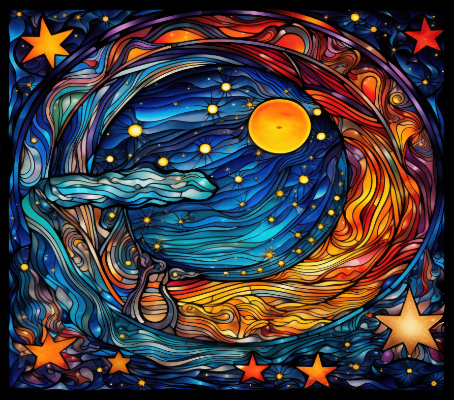 STAINED GLASS CELESTIAL 2