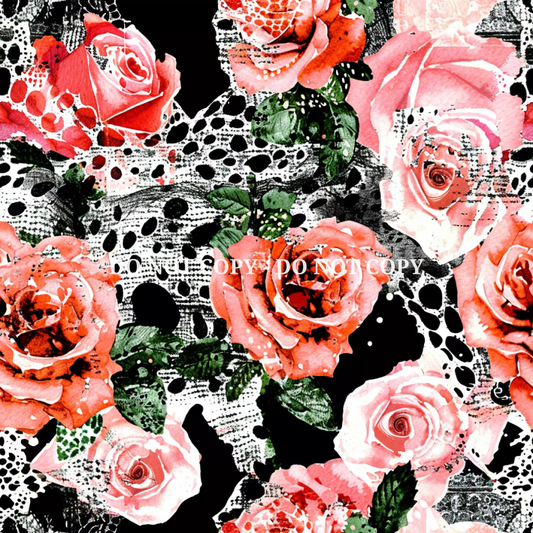 ROSES AND LEOPARD - MULTIPLE VARIATIONS