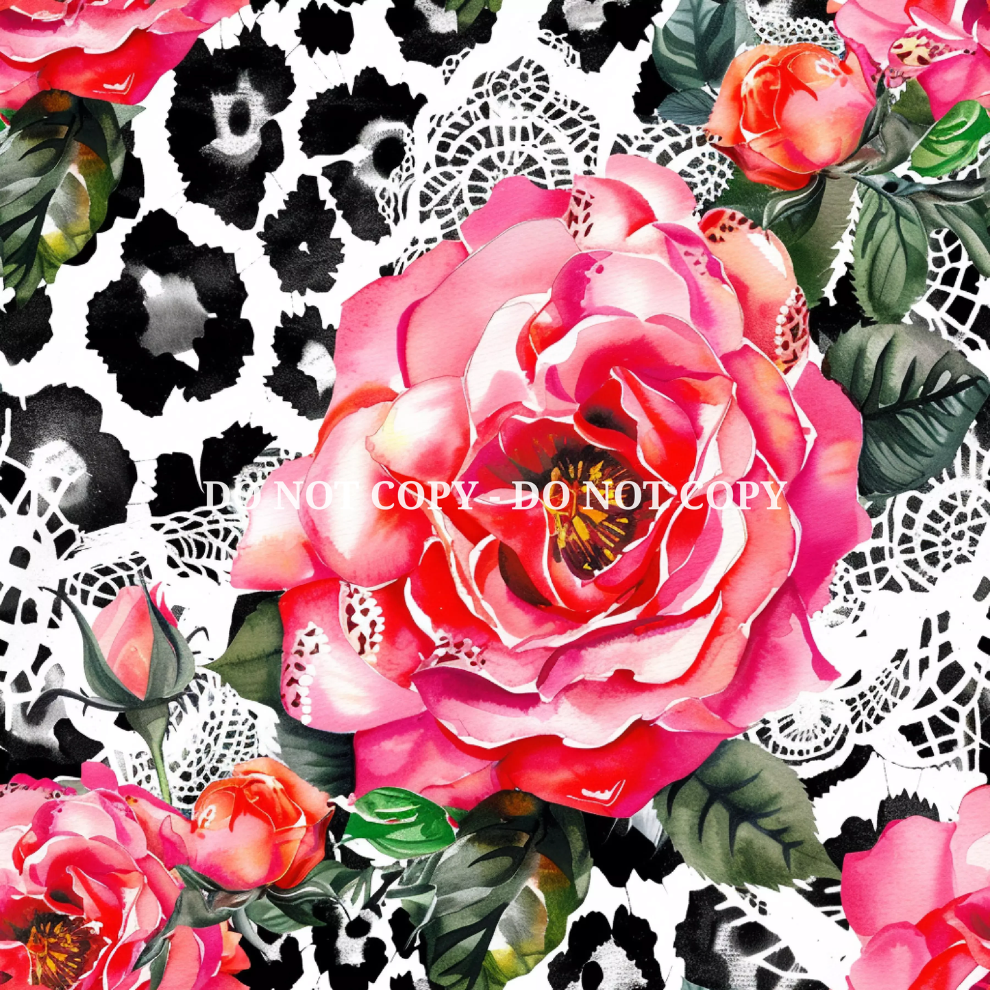ROSES AND LEOPARD - MULTIPLE VARIATIONS