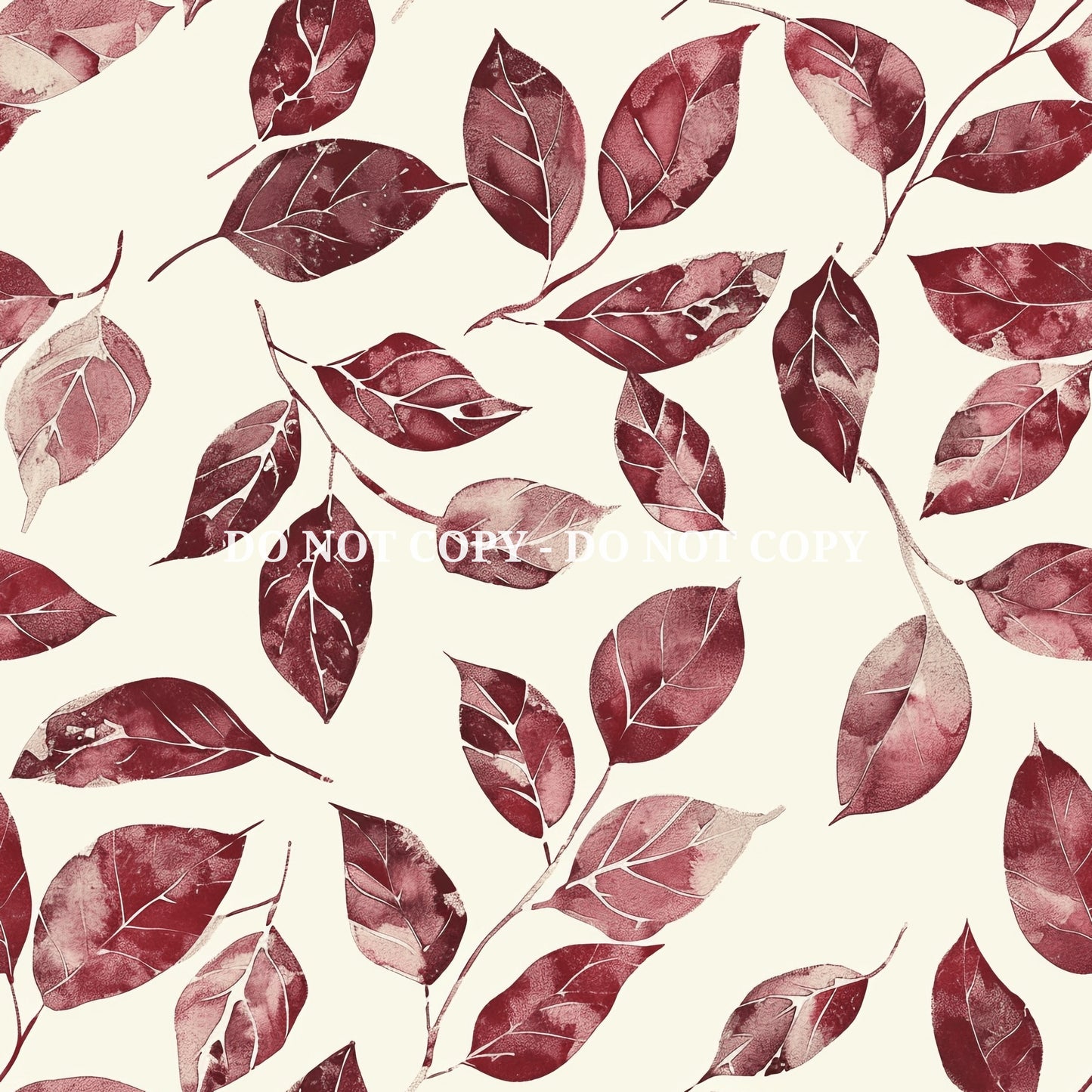 BURGUNDY AUTUMN PATTERN VINYL - MULTIPLE VARIATIONS