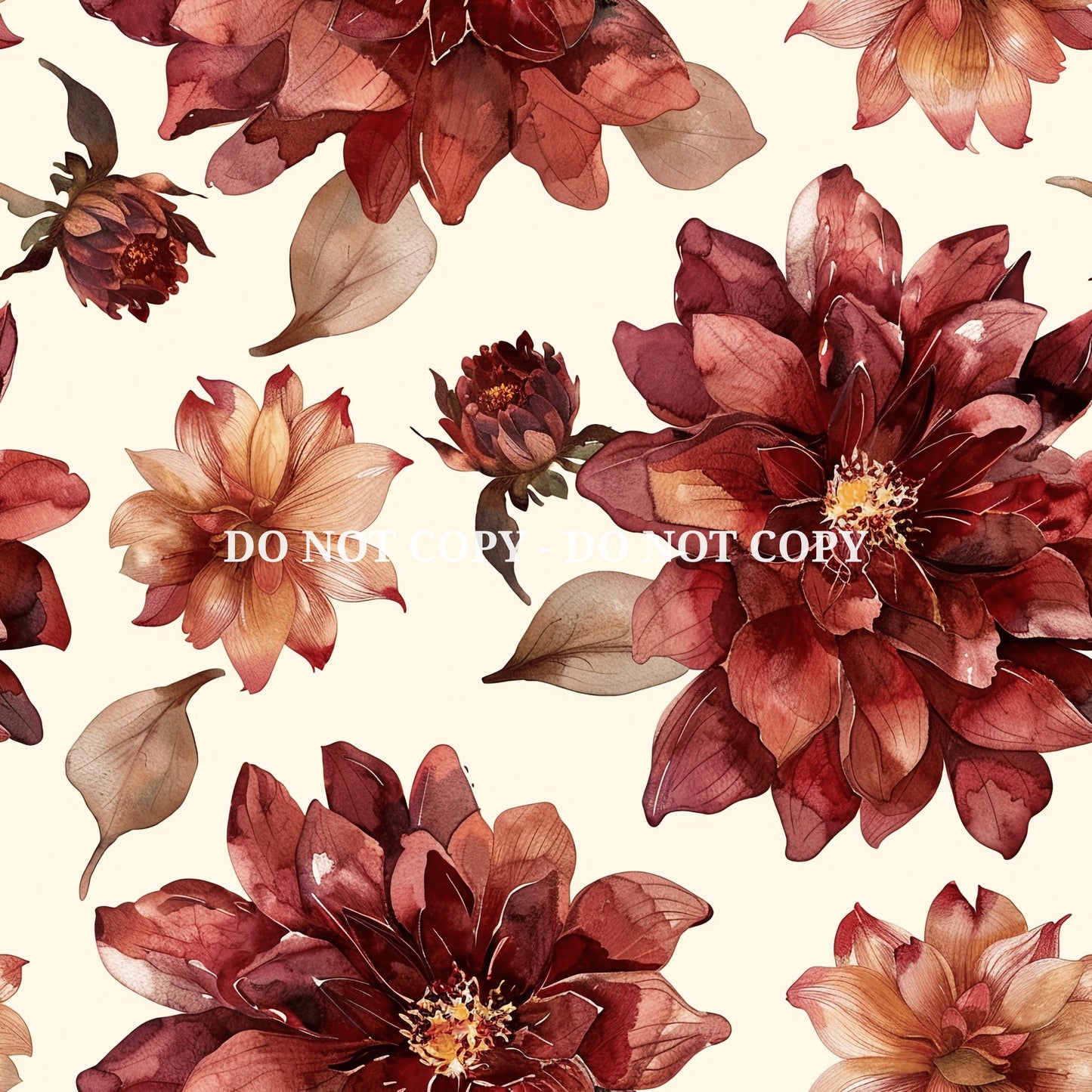 BURGUNDY AUTUMN PATTERN VINYL - MULTIPLE VARIATIONS