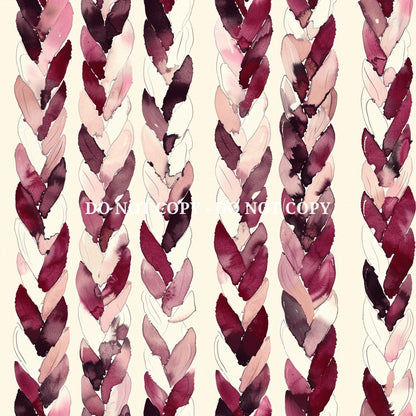 BURGUNDY AUTUMN PATTERN VINYL - MULTIPLE VARIATIONS