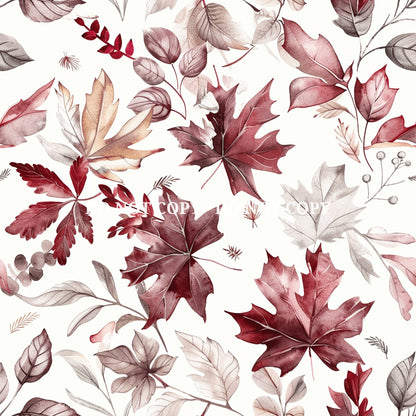 BURGUNDY AUTUMN PATTERN VINYL - MULTIPLE VARIATIONS