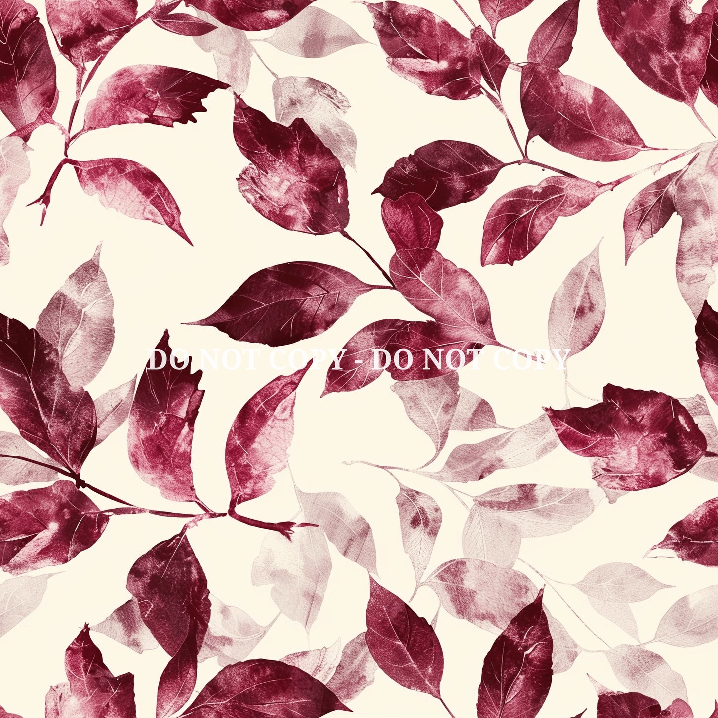 BURGUNDY AUTUMN PATTERN VINYL - MULTIPLE VARIATIONS