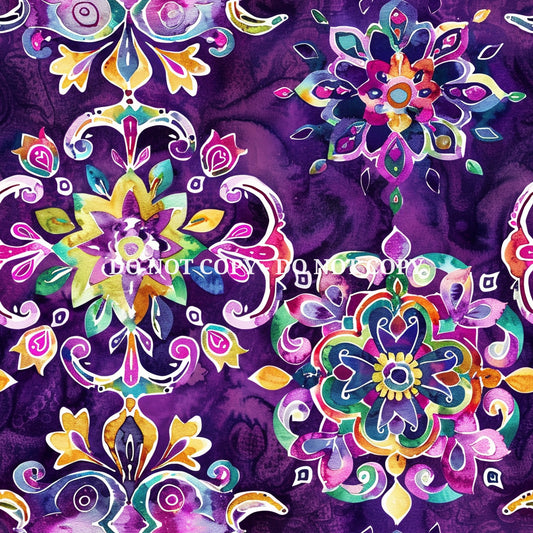 PURPLE BRIGHT PATTERN VINYL - MULTIPLE VARIATIONS