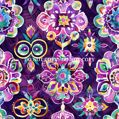 PURPLE BRIGHT PATTERN VINYL - MULTIPLE VARIATIONS