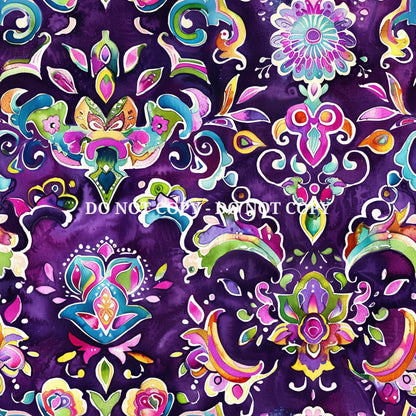 PURPLE BRIGHT PATTERN VINYL - MULTIPLE VARIATIONS