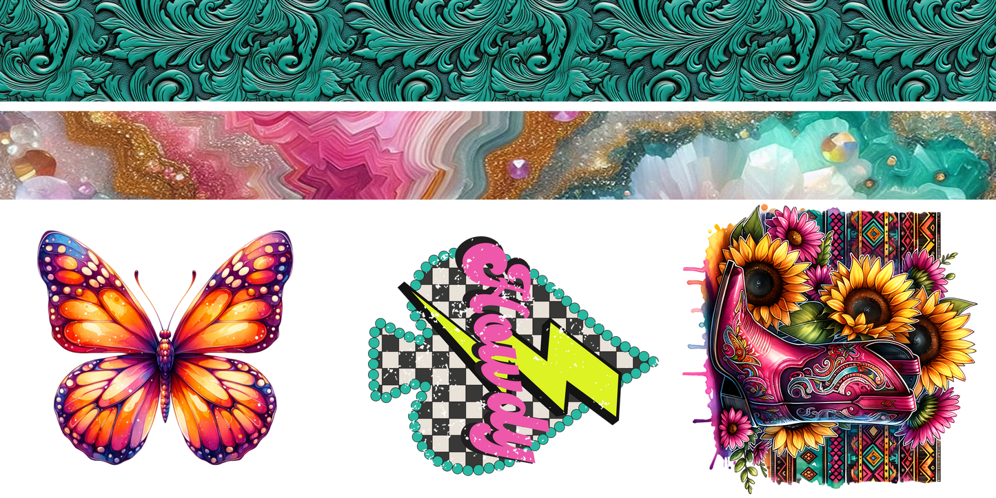 TEAL COWGIRL - MINI FLAIR SHEET