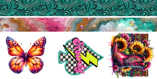 TEAL COWGIRL - MINI FLAIR SHEET