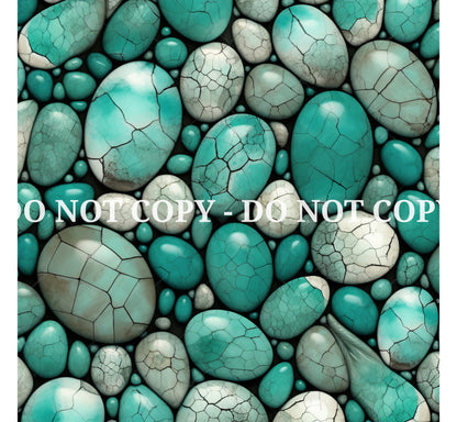 TURQUOISE PATTERN VINYL  - MULTIPLE VARIATIONS