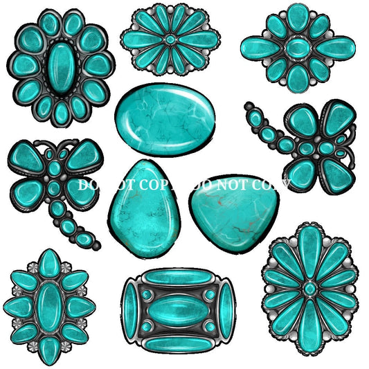 TURQUOISE GEMSTONES - FLAIR SHEET