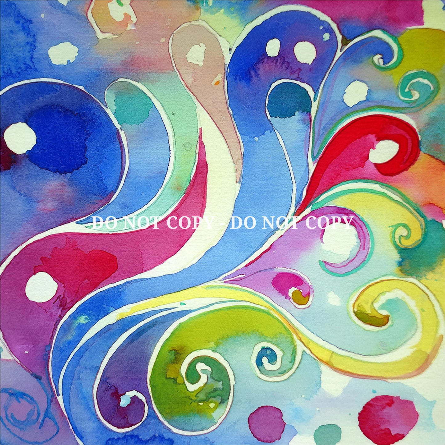 ABSTRACT WATERCOLOR PATTERN VINYL - MULTIPLE VARIATIONS