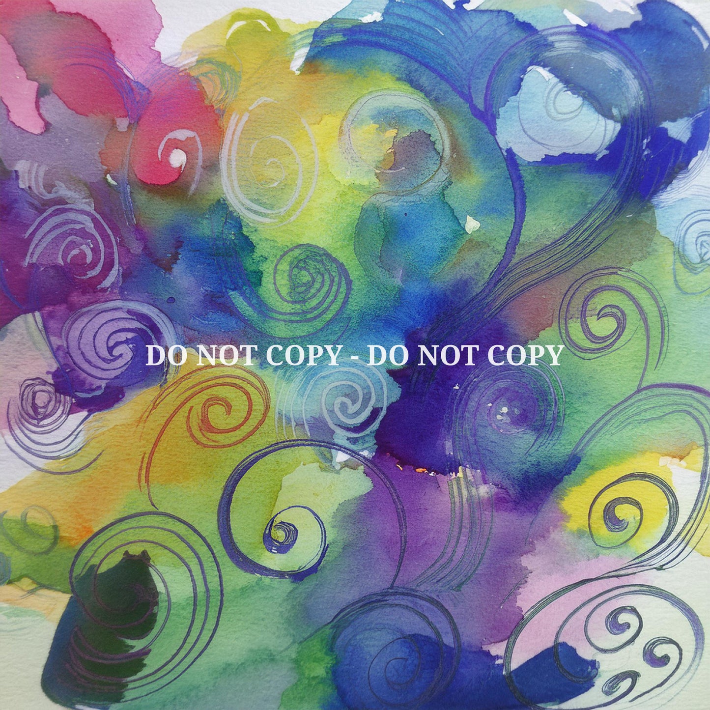 ABSTRACT WATERCOLOR PATTERN VINYL - MULTIPLE VARIATIONS